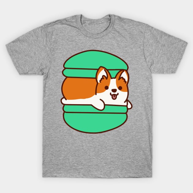 Macaron Corgi T-Shirt by mintcorner